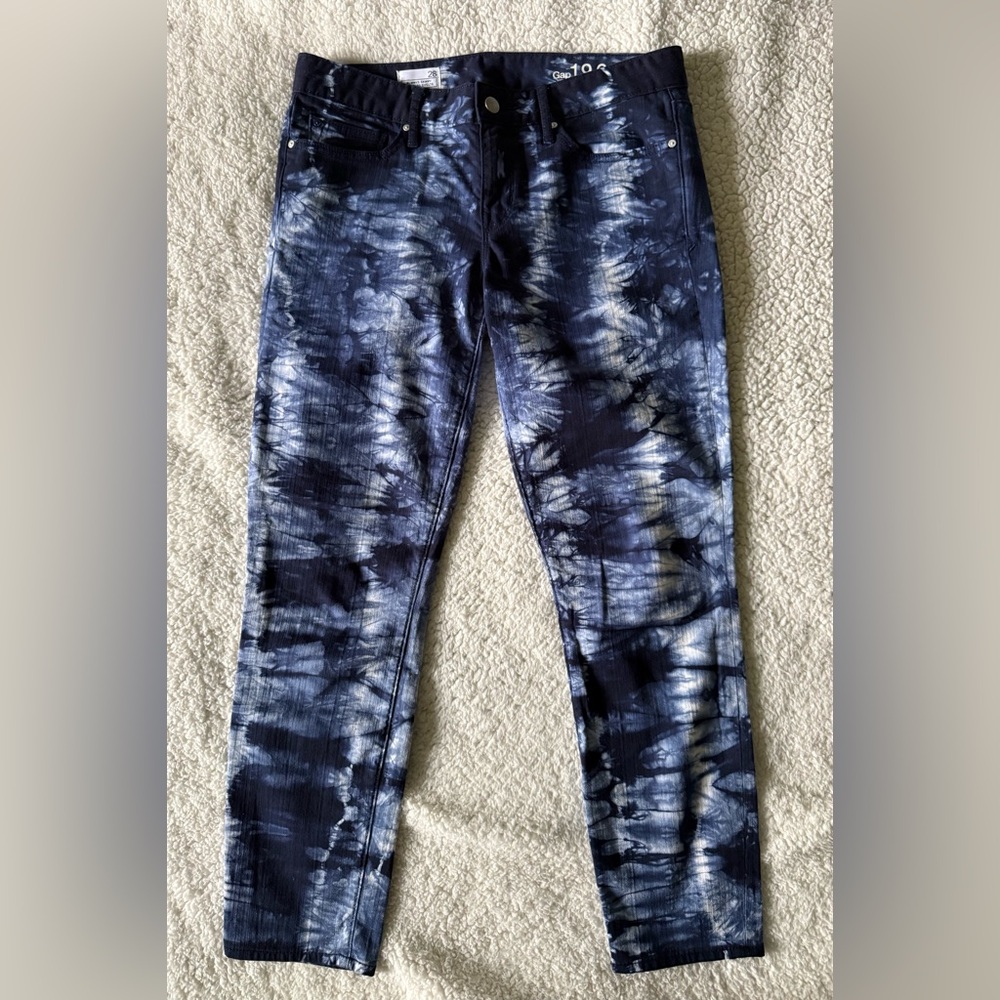 Gap 1969 Always Skinny Jeans tie-dyed, 28, blue